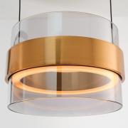 LED-Hängelampe Inside messingfarben/rauchgrau, Länge 105 cm