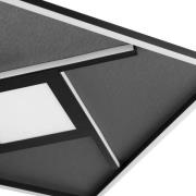 LED-Deckenlampe Hardy, Länge 46 cm schwarz matt Metall/Stoff