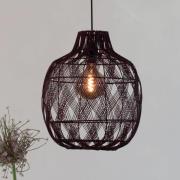 GOOD & MOJO Hängeleuchte Mendoza, rot, Ø 40 cm, Bambus, E27