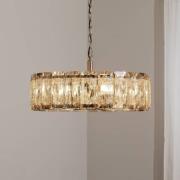 Hängelampe Orvin, messing antik, Ø 67 cm, Glas/Metall 8-flg.