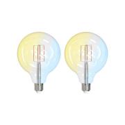 LUUMR Smart LED Filament 2er-Set E27 G125 7W klar Tuya