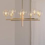 Kronleuchter Feme, goldfarben, Glas, 10-flammig, G9