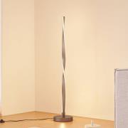 Lindby LED-Stehleuchte Jaren, schwarz/braun, 114 cm, CCT