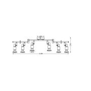 OSRAM Deckenstrahler, schwarz 6-flg. Metall GU10-LED 927 dim
