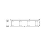 OSRAM Deckenstrahler OCTAGON schwarz 4-flg. GU10-LED 927 dim