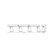 OSRAM Deckenstrahler PEAR, schwarz, 4-flg., GU10-LED 2.700 K