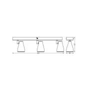 OSRAM Deckenstrahler PEAR, grau, 3-flammig, GU10-LED 2.700 K