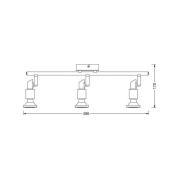 OSRAM Deckenstrahler, silber, Metall 3-flg. GU10-LED 2.700 K