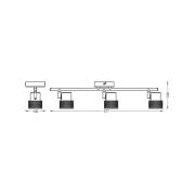OSRAM Deckenstrahler CORK, schwarz, 3 Spots GU10-LED 927 dim