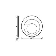 OSRAM LED-Deckenlampe ORBIS SPIRAL ROUND Ø 40cm weiß up/down
