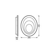OSRAM LED-Deckenleuchte ORBIS SPIRAL OVAL, Ø 49 cm weiß 37 W