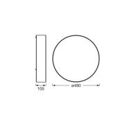 OSRAM Deckenleuchte ORBIS PARIS, beige, Ø 48 cm, Textil, E27