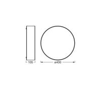 OSRAM Deckenleuchte ORBIS PARIS, beige, Ø 40 cm, Textil, E27