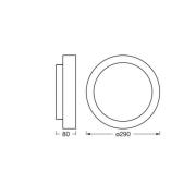 OSRAM Deckenleuchte ORBIS MADRID, weiß, Ø 29 cm, Metall/Glas