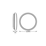 OSRAM LED-Deckenlampe ORBIS LONDON, schwarz, Ø 40 cm, Metall