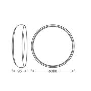 OSRAM LED-Deckenlampe ORBIS LIVIA, Ø 30 cm, grau, Metall dim