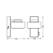 OSRAM LED-Wandleuchte ORBIS FLAME, chrom, Metall, IP44, CCT