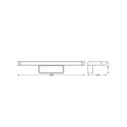 OSRAM LED-Wandlampe ORBIS DISC BAR, chrom, 40 cm, IP44, CCT