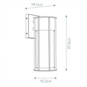 Außen-Hängeleuchte Camillo, schwarz, Aluminium, Glas, E27