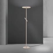 LED-Stehleuchte Teide, khaki, Metall, Leselampe, Dimmer
