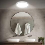 LED-Bad-Deckenlampe Pulap, Ø 42 cm, chromfarben/weiß Metall