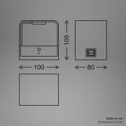 LED-Akku-Wandlampe Barro, weiß, Breite 8 cm, Metall, Sensor