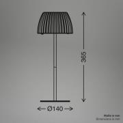 LED-Tischlampe Loca, braun, Höhe 36 cm, Metall/Kunststoff