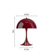 Louis Poulsen LED-Akkulampe Panthella 250 burgunderrot IP44