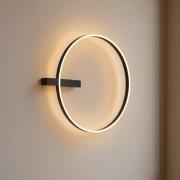 Lucande LED-Deckenlampe Isalin, 60 cm, schwarz, CCT, dimmbar