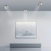 PURE LED-Deckenspot Move, weiß, Ø 12 cm, Metall/Glas