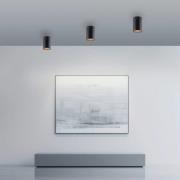 PURE LED-Bad-Deckenlampe Point, schwarz Ø 6 cm, Metall, IP44