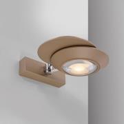 PURE LED-Wandlampe Oculis, bronzefarben 30 cm, Eisen, 2-flg.