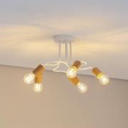 Envostar Joiy Deckenlampe 5-flg verteilt weiß/holz