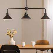 Hängeleuchte Craft III in Schwarz, dreiflammig