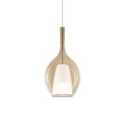 Ideal Lux Pendellampe Kalique 2, amberfarben, Ø 18 cm