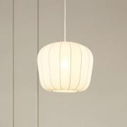 Lindby Hängeleuchte Helin, weiß, Ø 35 cm, Stoff