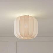 Lindby Deckenleuchte Helin, beige, Stoff, Ø 35 cm