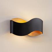 Lindby Wandleuchte Dailin, schwarz/gold, 30 cm, Metall