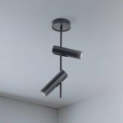 Deckenspot Leda 2, anthrazit, 2-flammig, Stahl, Höhe 55 cm