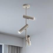Deckenspot Leda 3, taupe, 3-flammig, Stahl, GU10, Höhe 76 cm