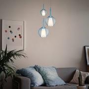 Ideal Lux Pendellampe Kalique 1, blau, Ø 18 cm, Kunststoff