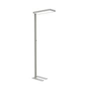 LED-Büro-Stehleuchte MAULjura, silberfarben, Alu, 196,5 cm