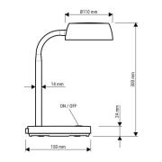 LED-Schreibtischleuchte MAULabby, weiß, Höhe 30 cm
