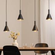 Hängelampe Norte, schwarz/gold Stahl Länge 114 cm, 4-flammig