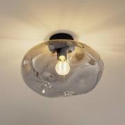 Lindby Deckenleuchte Lelia, rauchgrau, Glas, Ø 35 cm