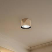 Deckenstrahler Chloe starr, Stahl messingfarben