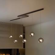 Lucande LED-Hängeleuchte Orelie, schwarz, Glas, 6-flammig
