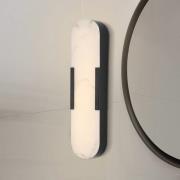 LED-Bad-Wandlampe Opaline, Höhe 50 cm, schwarz, Metall/Resin