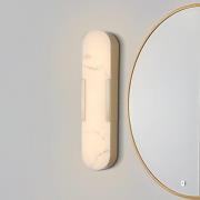 LED-Bad-Wandlampe Opaline Höhe 50 cm goldfarben Metall/Resin