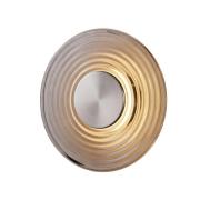 LED-Wandlampe Cleo, grau/nickelfarben, Ø 30 cm, Glas